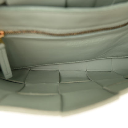 Bottega Veneta Lambskin Maxi Intrecciato Cassette Crossbody Bag New Sauge 5 of 12