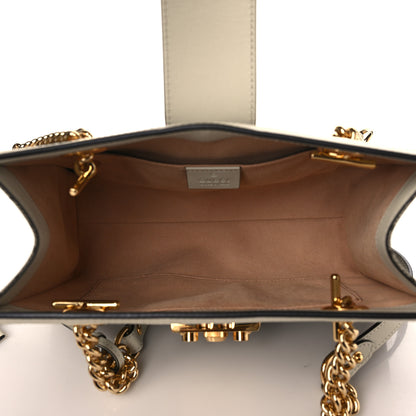 Gucci GG Supreme Monogram Moon Calfskin Small Padlock Tote Beige Ebony Mystic White 4 of 8