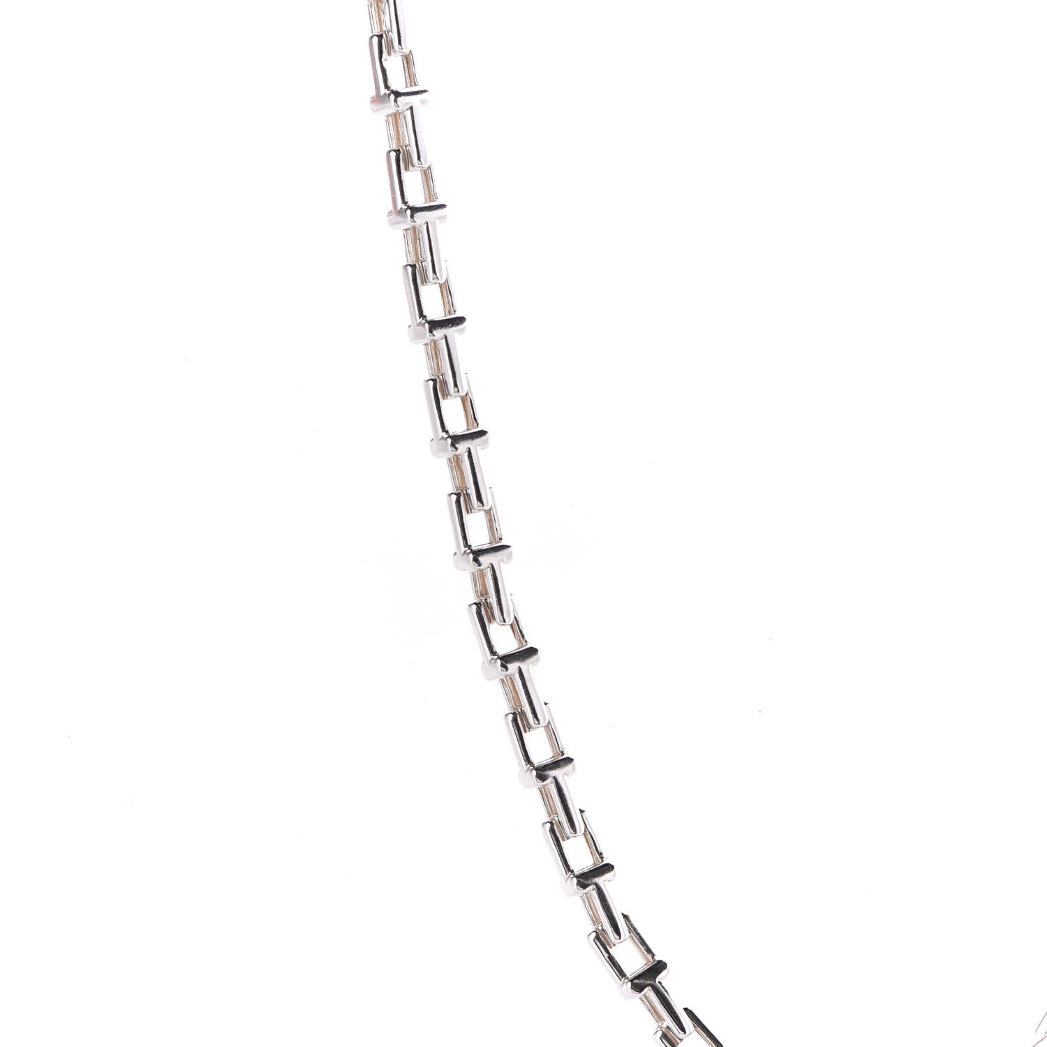 Tiffany Sterling Silver T Narrow Chain Necklace 4 of 7