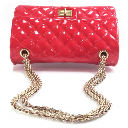 Chanel Patent Reissue Double Compartment Flap Cherry 6 of 11