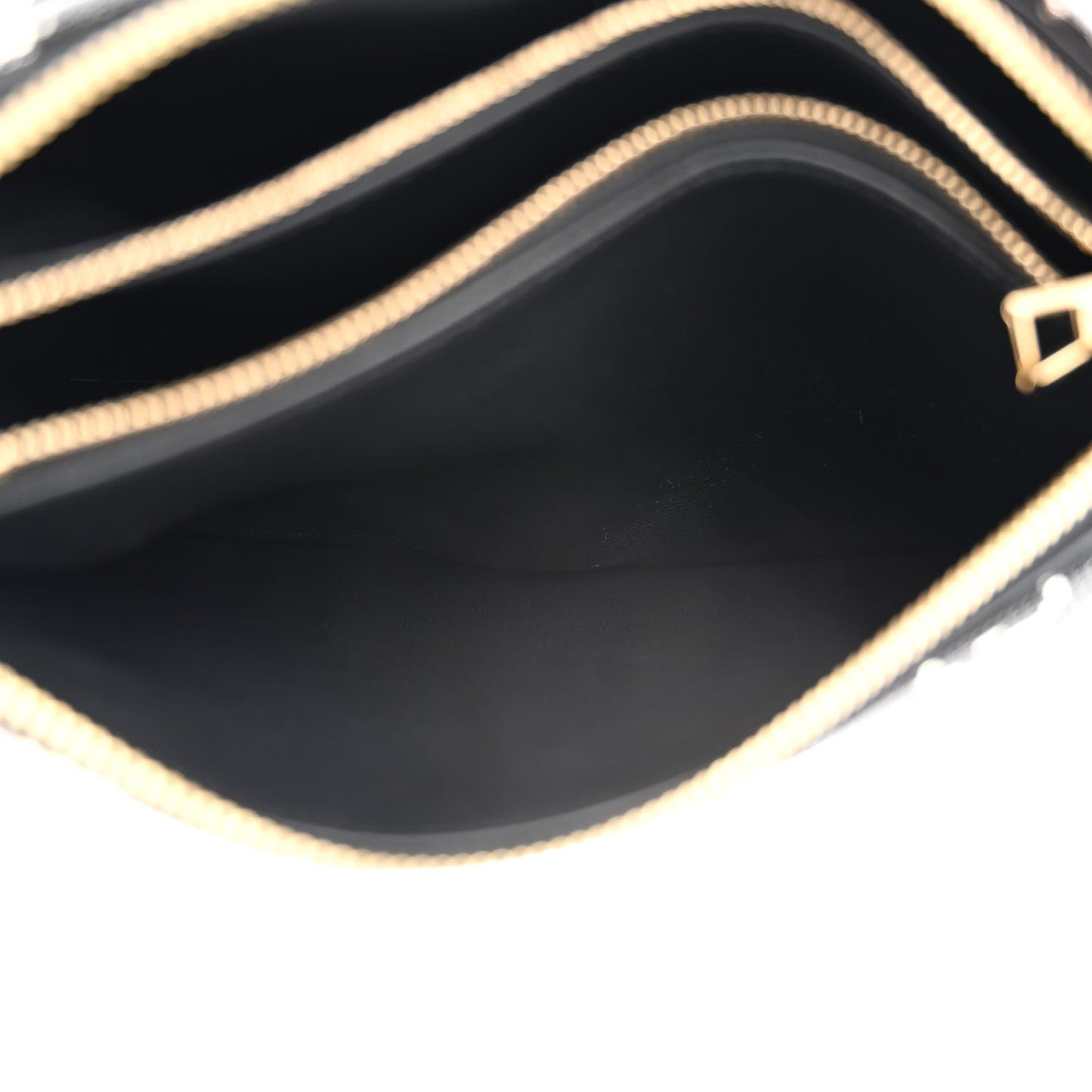 Satin Beaded Embroidered Monogram Coussin BB Black
