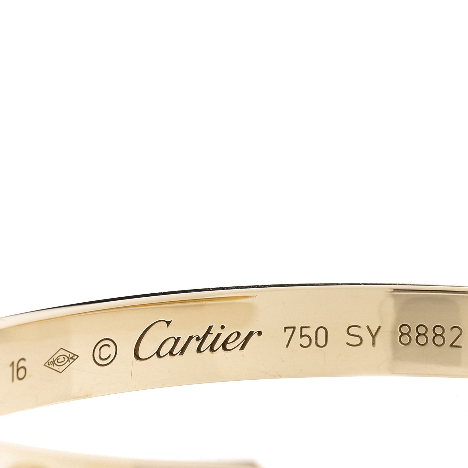 Cartier 18K Yellow Gold LOVE Cuff Bracelet 16 3 of 3