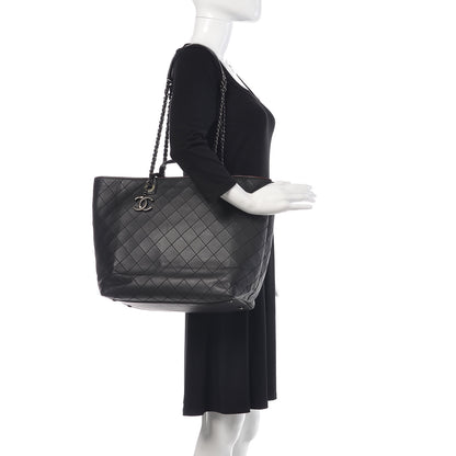 Chanel Calfskin Stitched Large Shopping Tote Black 2 of 10
