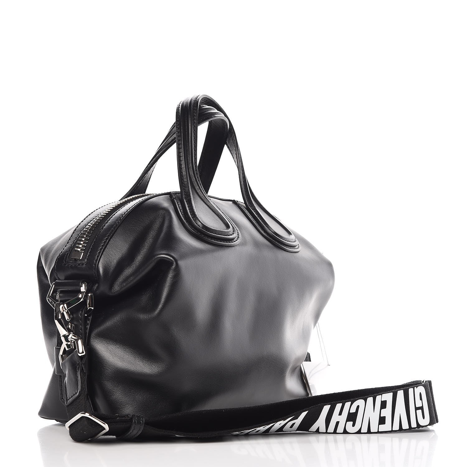 Givenchy Waxed Calfskin Small Nightingale Logo Strap Black 4 of 9
