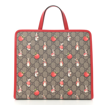 Gucci X Peter Rabbit GG Supreme Monogram Rabbit Apple Childrens Tote Beige Ebony Multicolor Bright Hibiscus 1 of 11