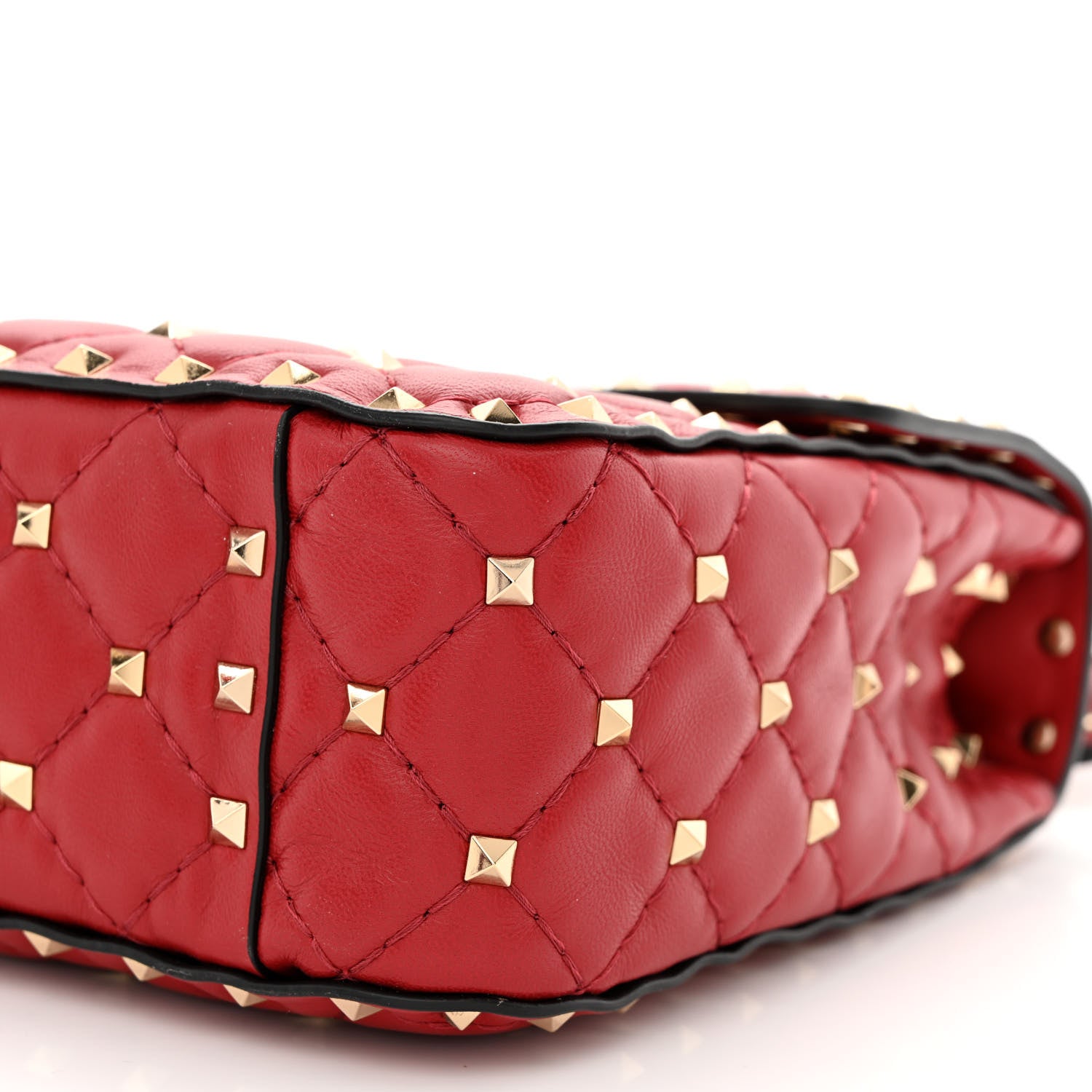 Valentino Garavani Nappa Medium Rockstud Spike Shoulder Bag Rosso Valentino 9 of 12