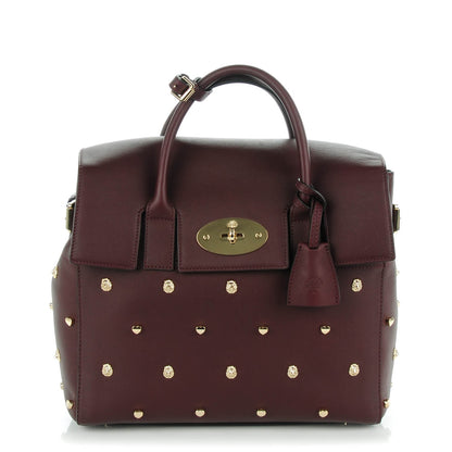 Mulberry Calfskin Studded Medium Cara Delevingne Convertible Satchel Oxblood 1 of 7