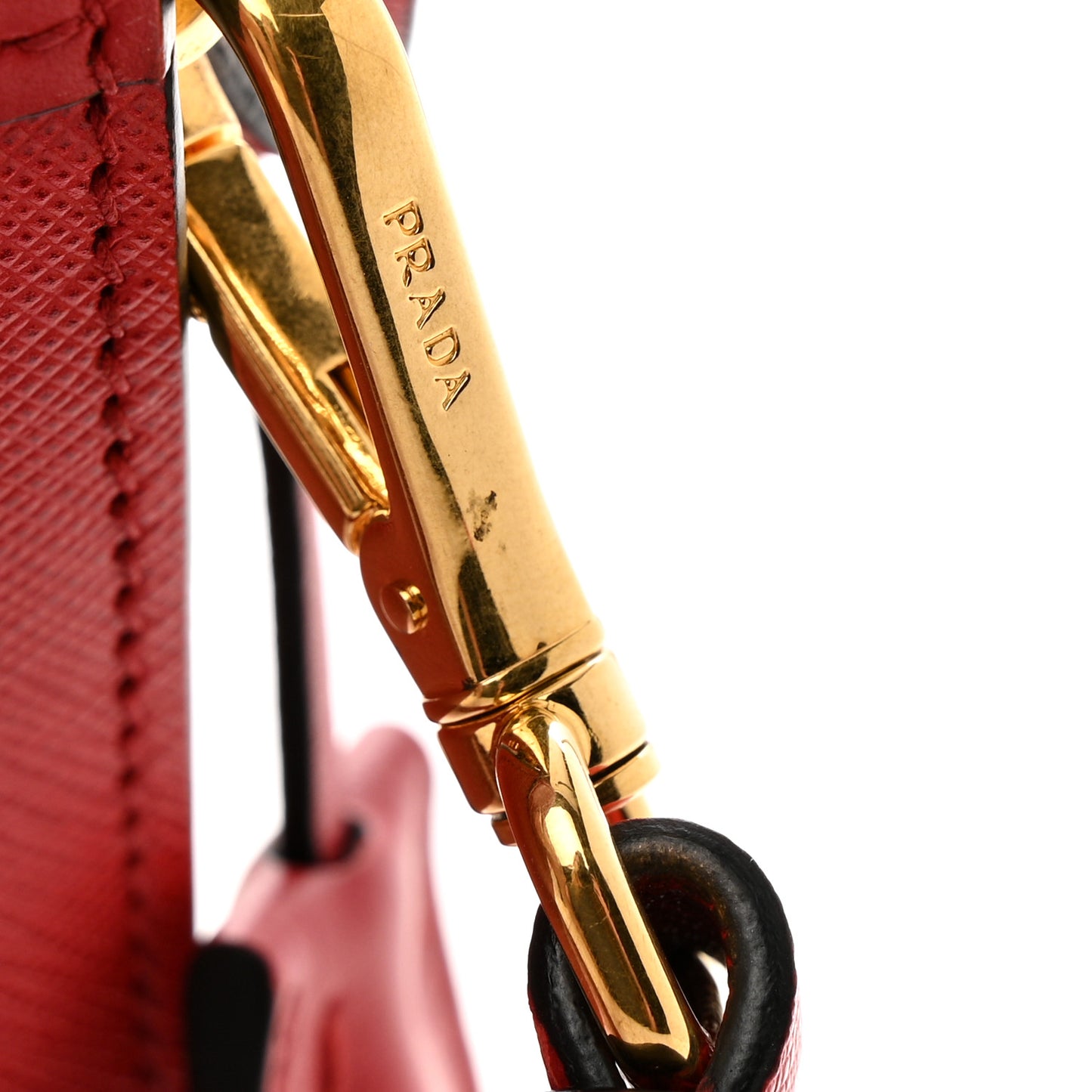 Saffiano City Calfskin Esplanade Crossbody Bag Rosso
