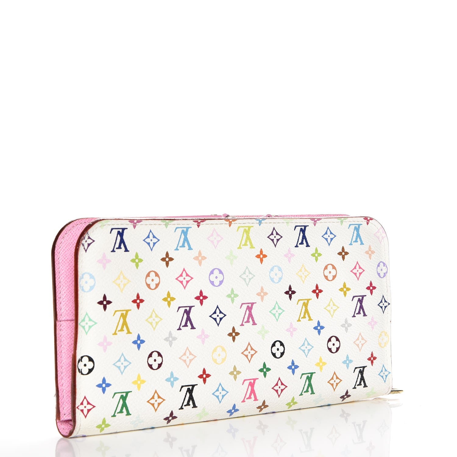 Louis Vuitton Monogram Multicolor Insolite Wallet White Litchi 3 of 8