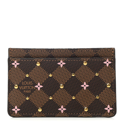 Louis Vuitton Damier Ebene Studded Card Holder 1 of 6