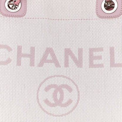 Chanel Woven Straw Raffia Small Deauville Tote Pink 8 of 11