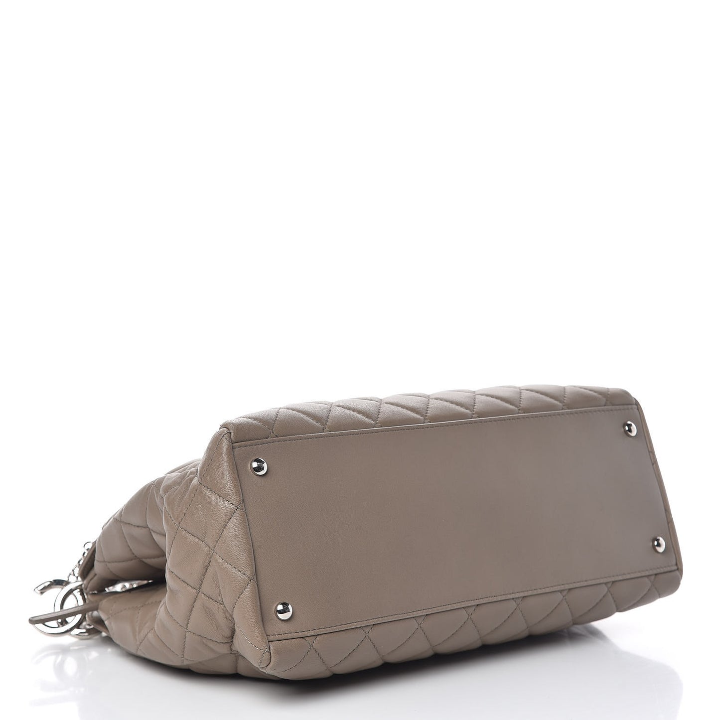 Lambskin Quilted Large 7 Tote Taupe