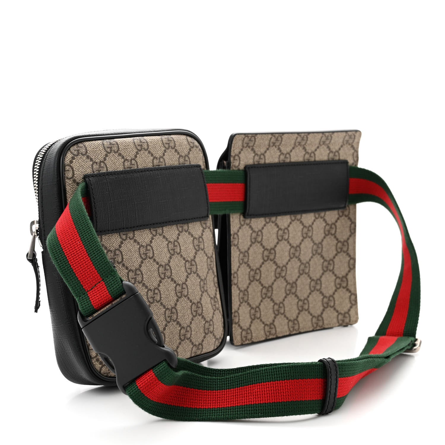 Gucci GG Supreme Monogram Web Belt Bag Black 3 of 13