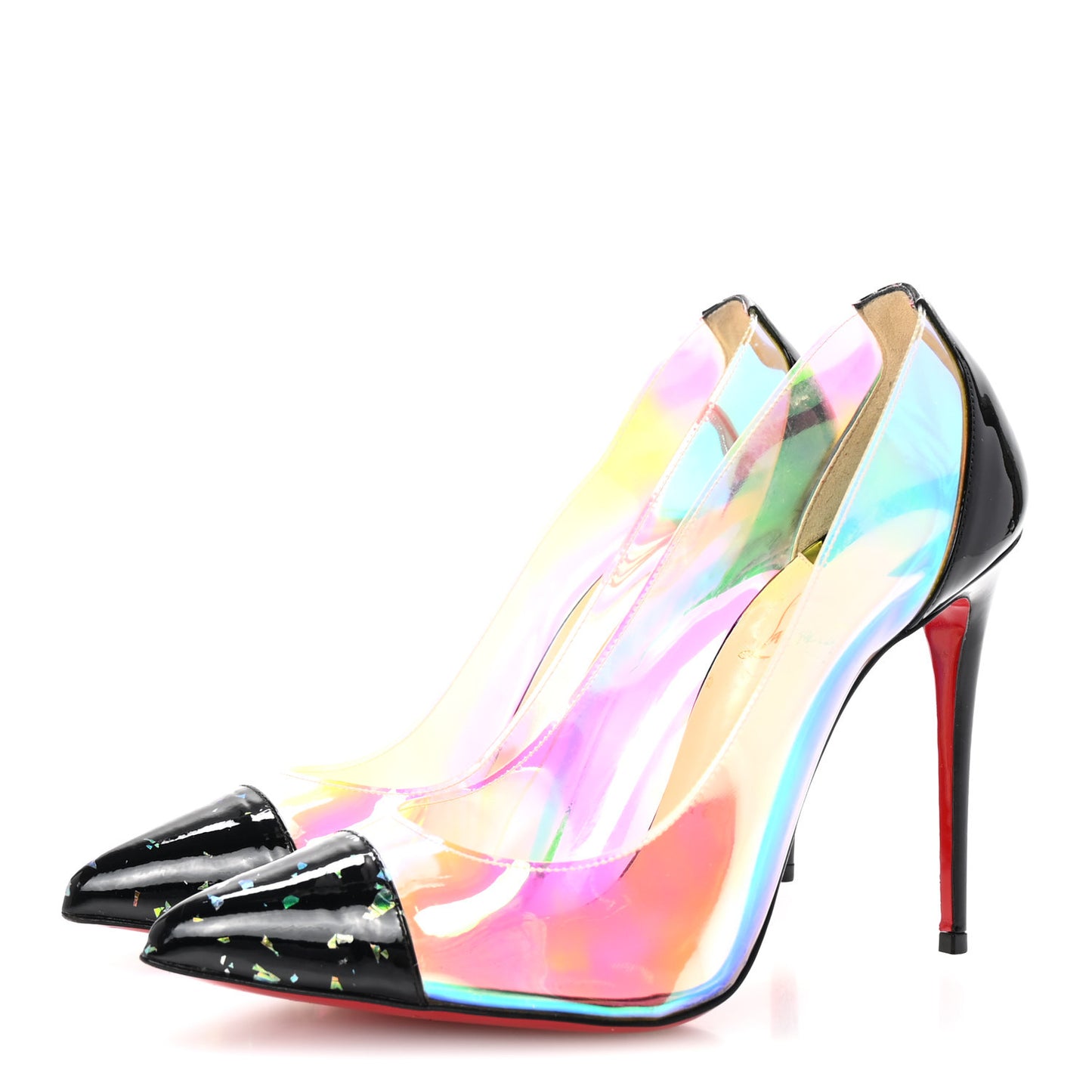 Disco PVC Hologram Debout 100 Pumps 38.5 Black Multicolor
