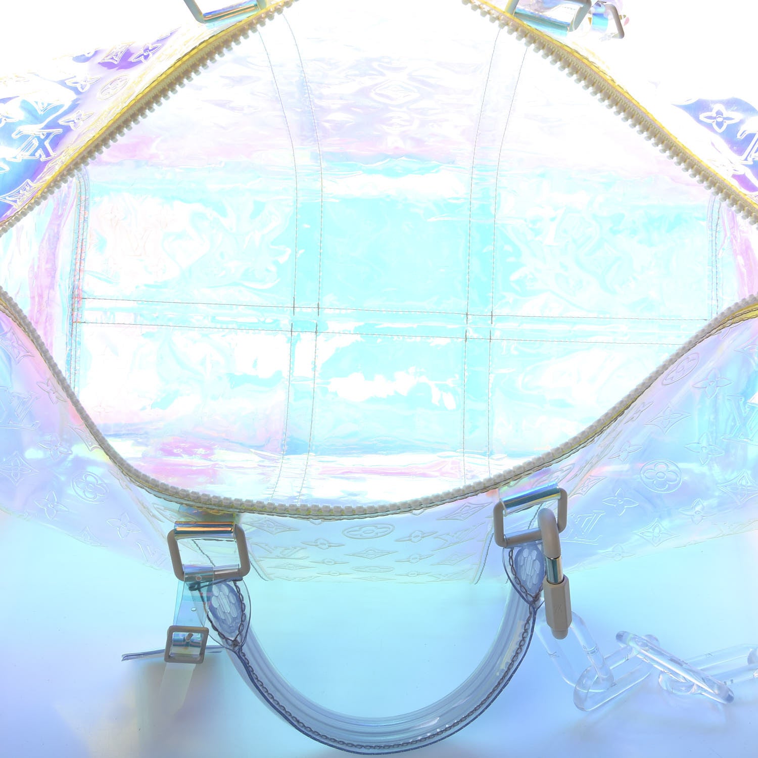 Louis Vuitton PVC Monogram Keepall Bandouliere 50 Iridescent Prism 4 of 11