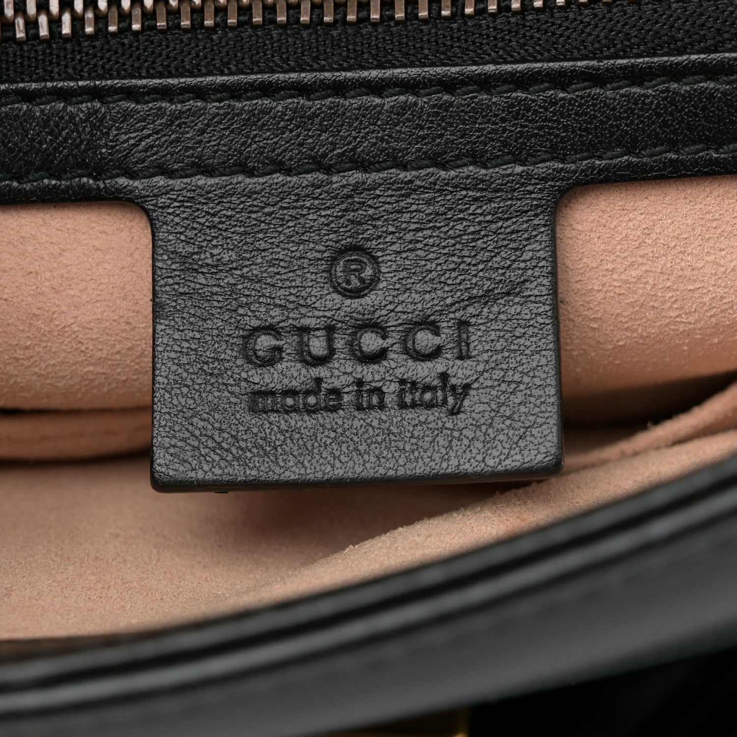 Gucci Calfskin Matelasse Small GG Marmont Top Handle Shoulder Bag Black 6 of 11