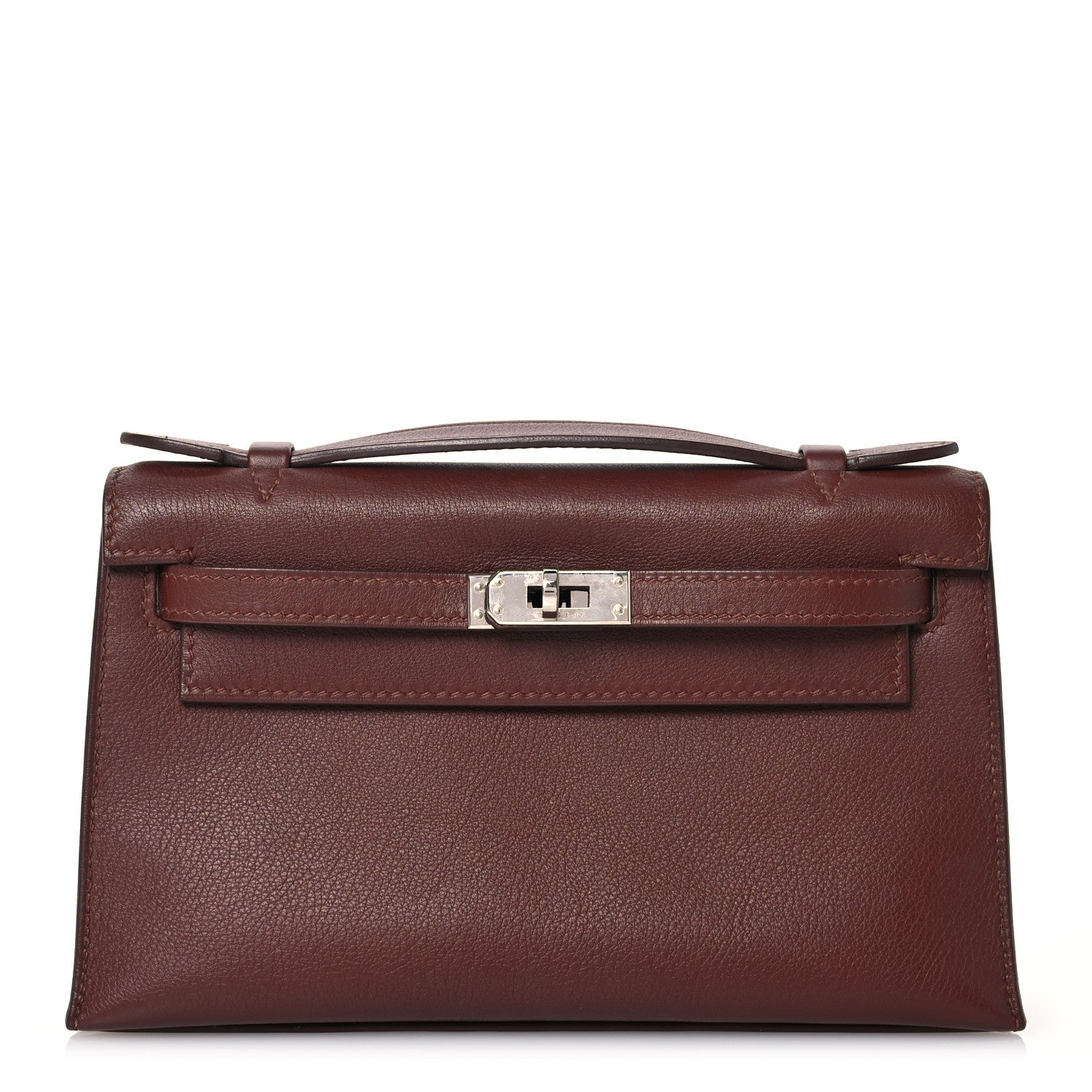 Hermes Evergrain Kelly Pochette Clutch Havane 1 of 14