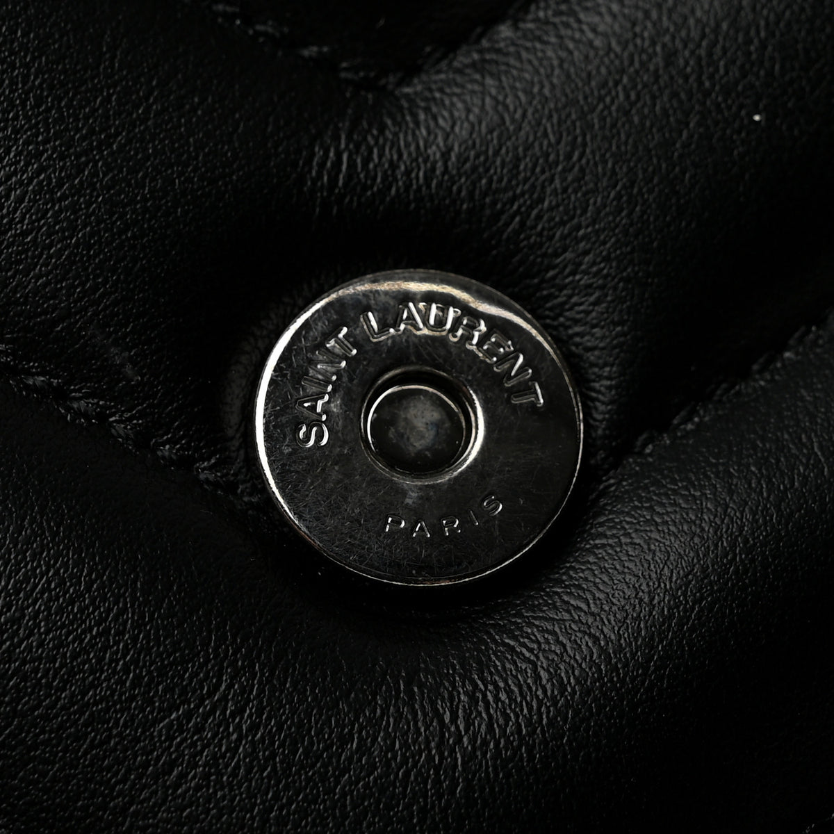 Saint Laurent Calfskin Y Quilted Monogram Monochrome Large Loulou Chain Satchel Black 12 of 14