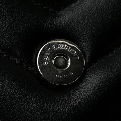 Saint Laurent Calfskin Y Quilted Monogram Monochrome Large Loulou Chain Satchel Black 12 of 14