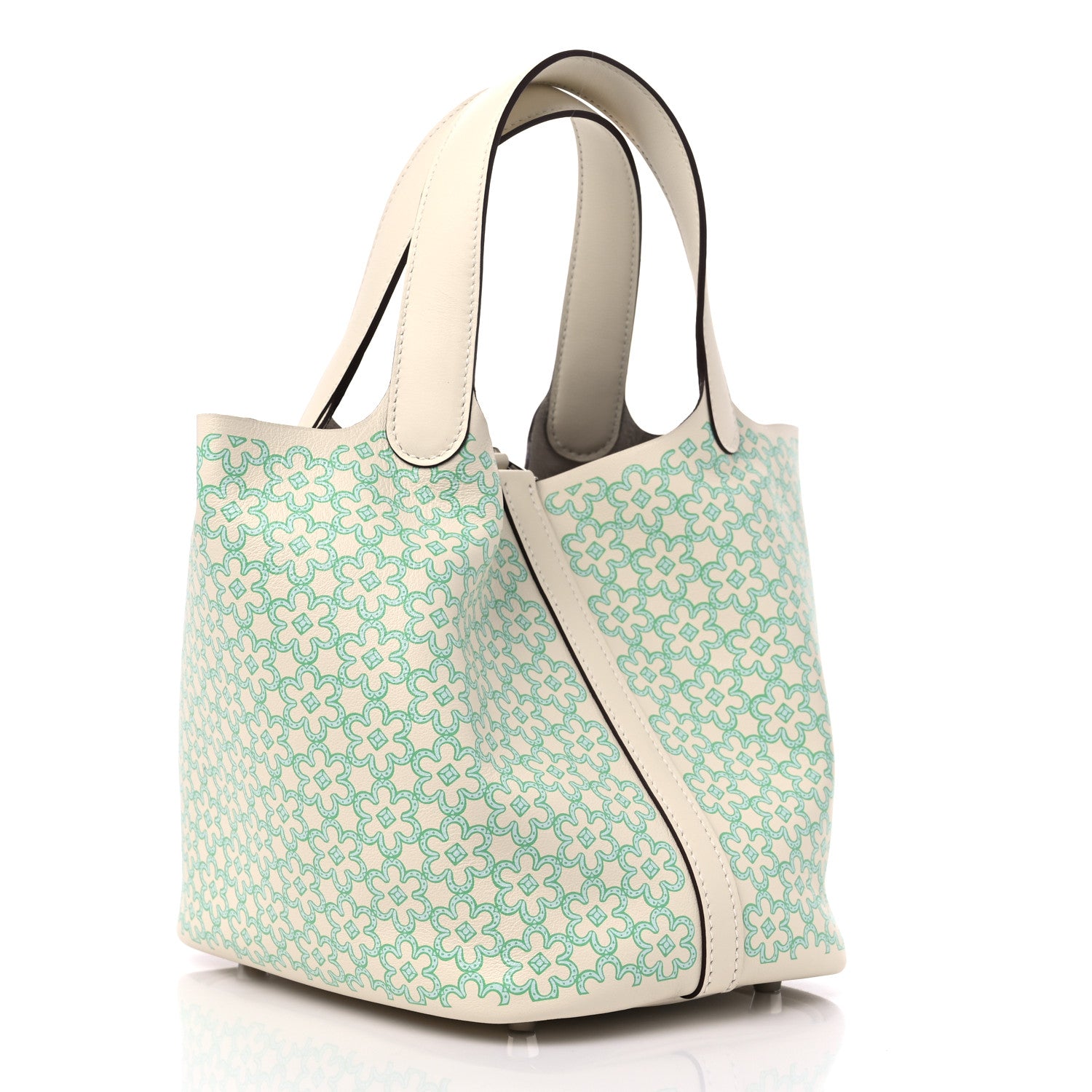 Hermes Swift Lucky Daisy Picotin Lock 18 PM Nata Vert 3 of 10