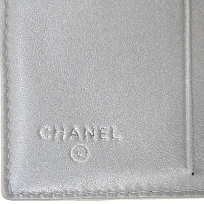 Chanel Leather Camellia Embossed Bi-Fold Wallet Black 8 of 10