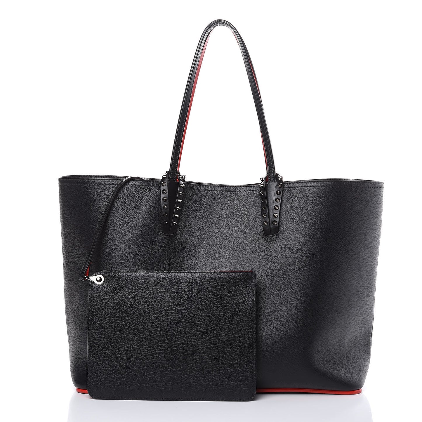 Calfskin Spikes East West Cabata Tote Black