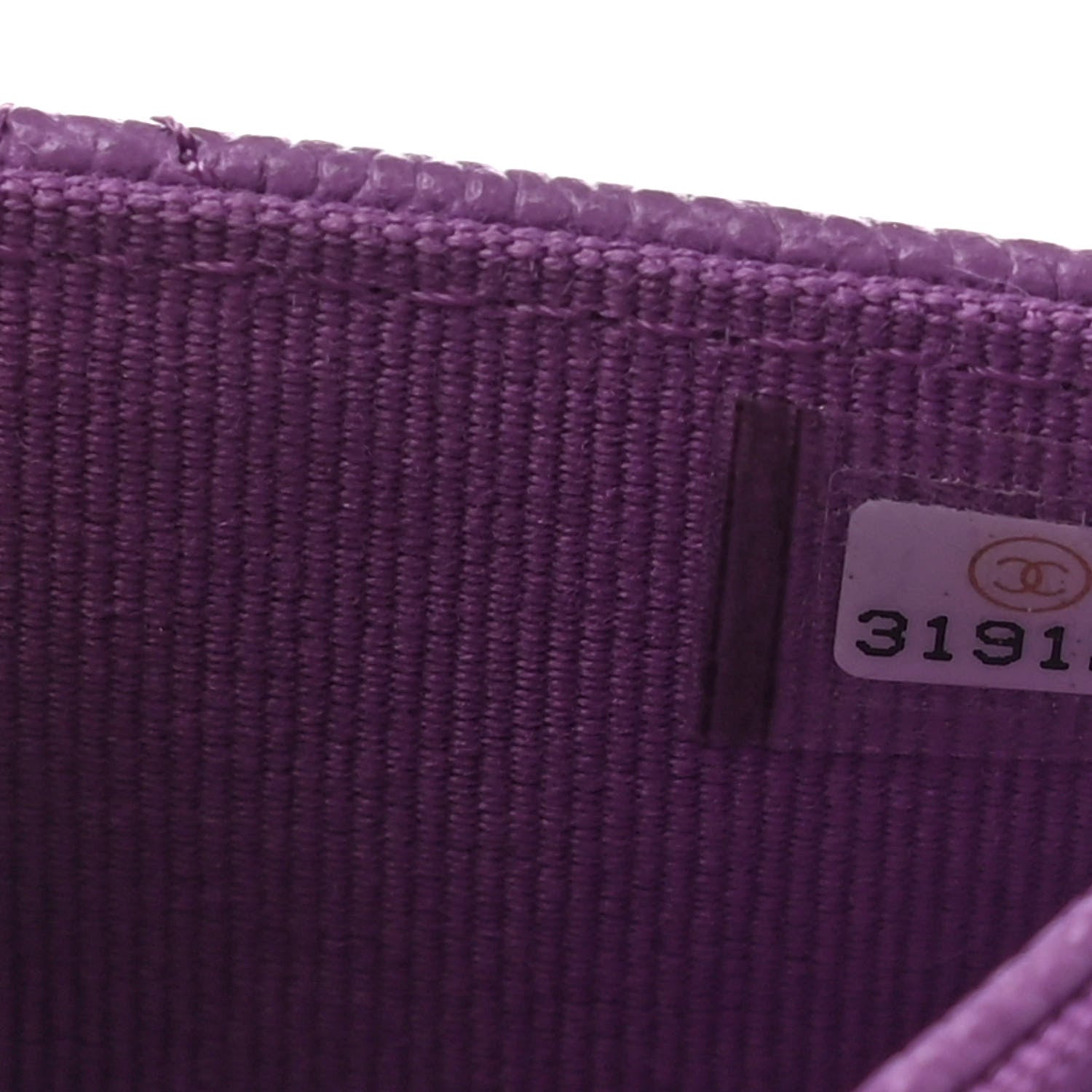 Chanel Caviar Quilted Flap Card Holder Wallet Purple 8 of 9