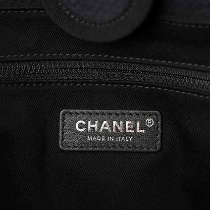 Chanel Canvas Small Deauville Tote Black 7 of 11