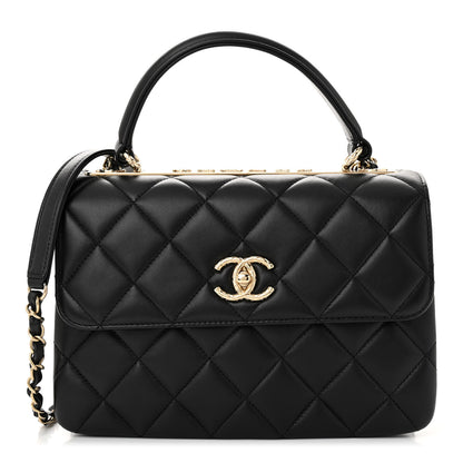 Chanel Lambskin Quilted Small Trendy CC Dual Handle Flap Bag Black 1 of 10