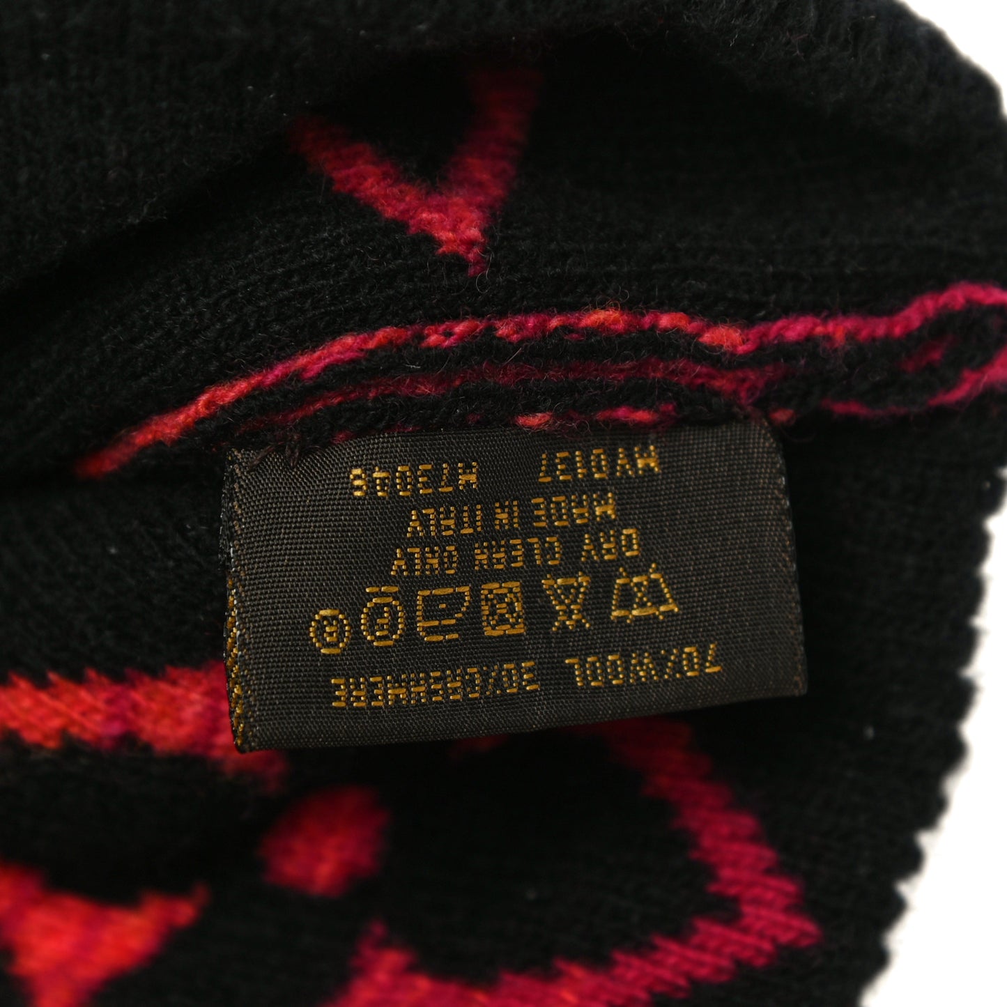 Wool Cashmere Monogram Sunset Snood Hat Black