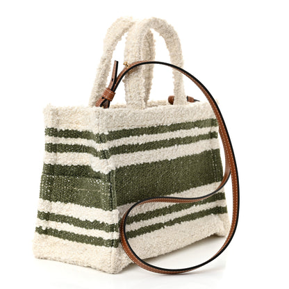 Celine Stripe Triomphe Small Cabas Thais Khaki Tan 3 of 12