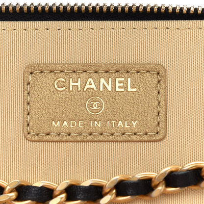 Chanel Lambskin Quilted Pearl Crush Small Vanity Case With Chain Black 6 of 9