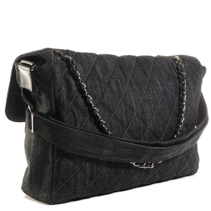 Chanel Denim Quilted Stretch Spirit Messenger Bag 3 of 8