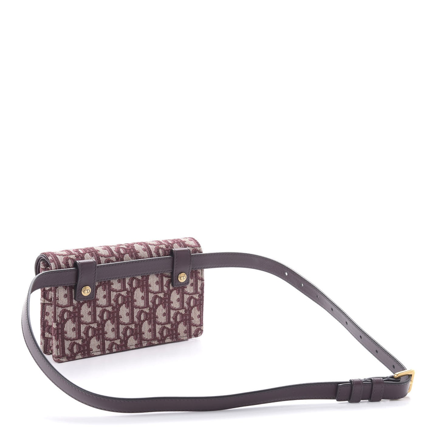 Oblique Saddle Belt Bag Bordeaux