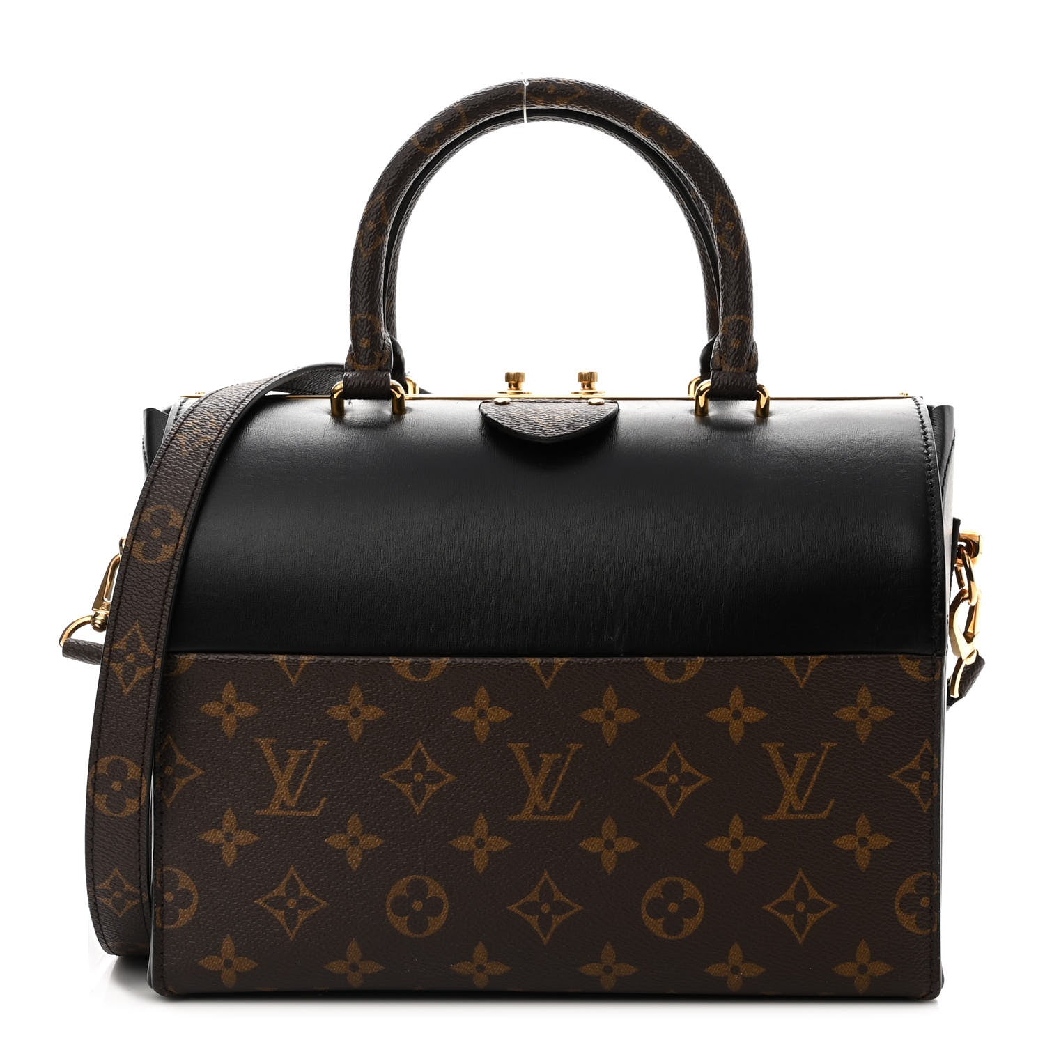 Louis Vuitton Calfskin Monogram Speedy Doctor 25 Black 1 of 14