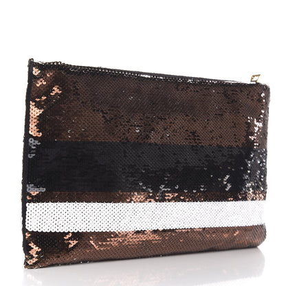 Prada Sequin Stripe Clutch Multicolor 4 of 10