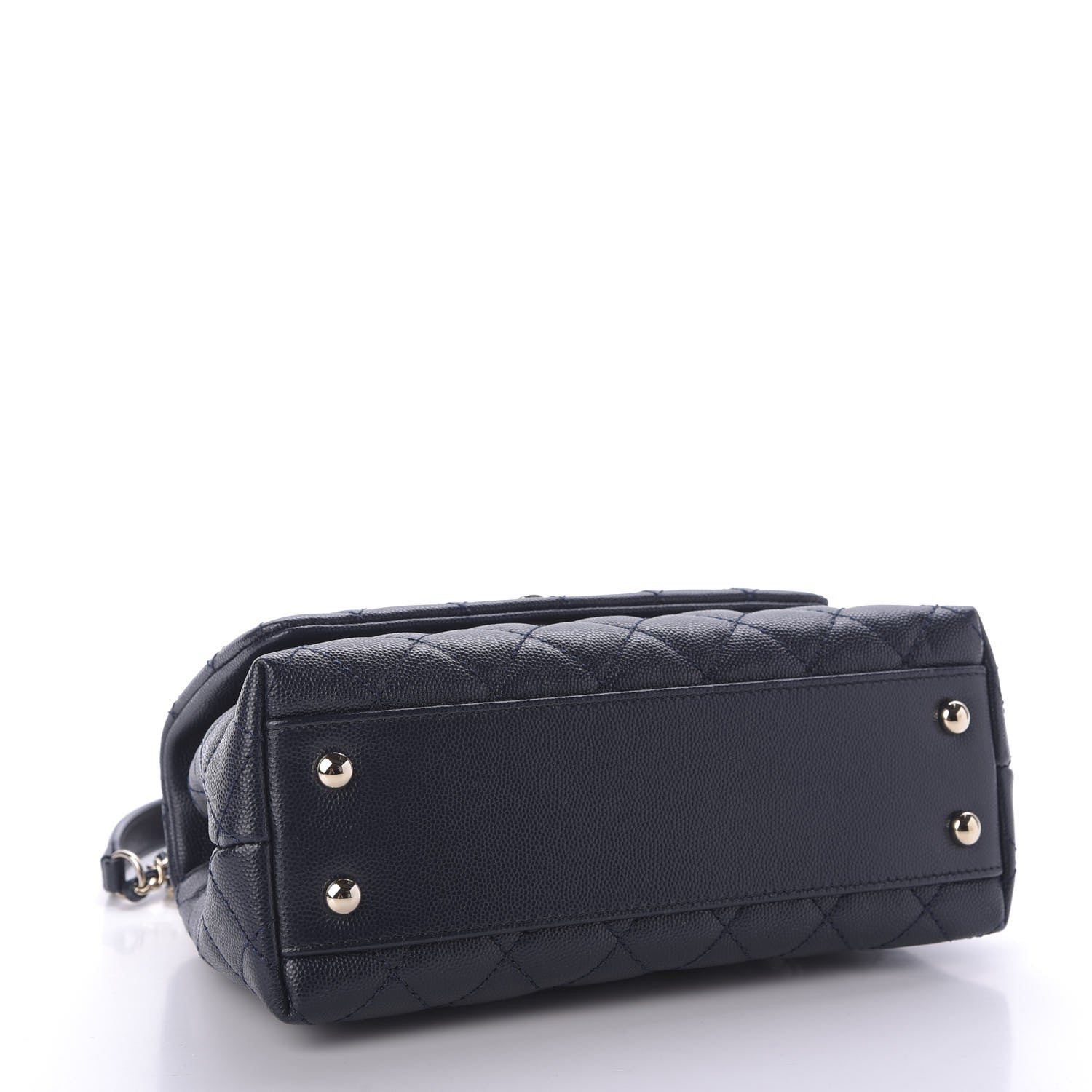 Chanel Caviar Quilted Mini Coco Handle Flap Navy 4 of 9