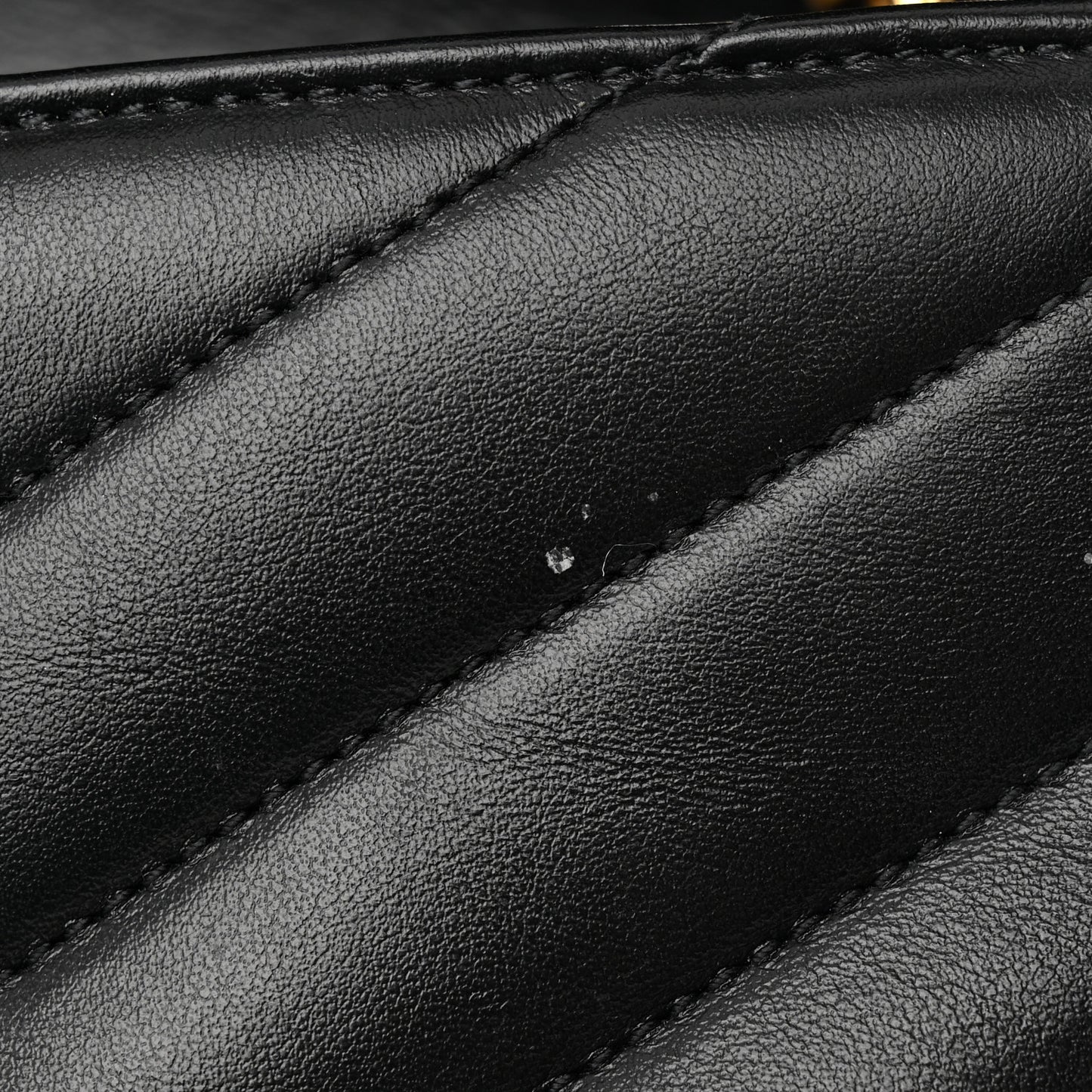 Calfskin Y Quilted Monogram Small Loulou Chain Satchel Black