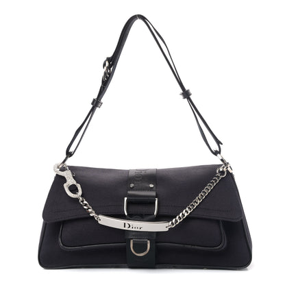 Christian Dior Silk Jersey Crystal Hardcore Clutch Black 1 of 6