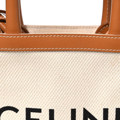 Celine Canvas Calfskin Mini Vertical Cabas Natural Tan 7 of 11