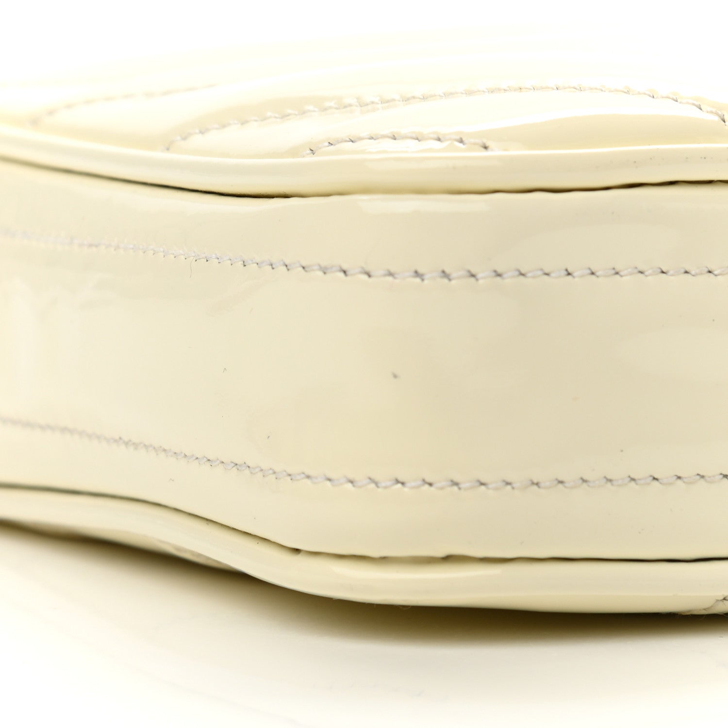 Chanel Patent Chevron Camera Bag White 9 of 12