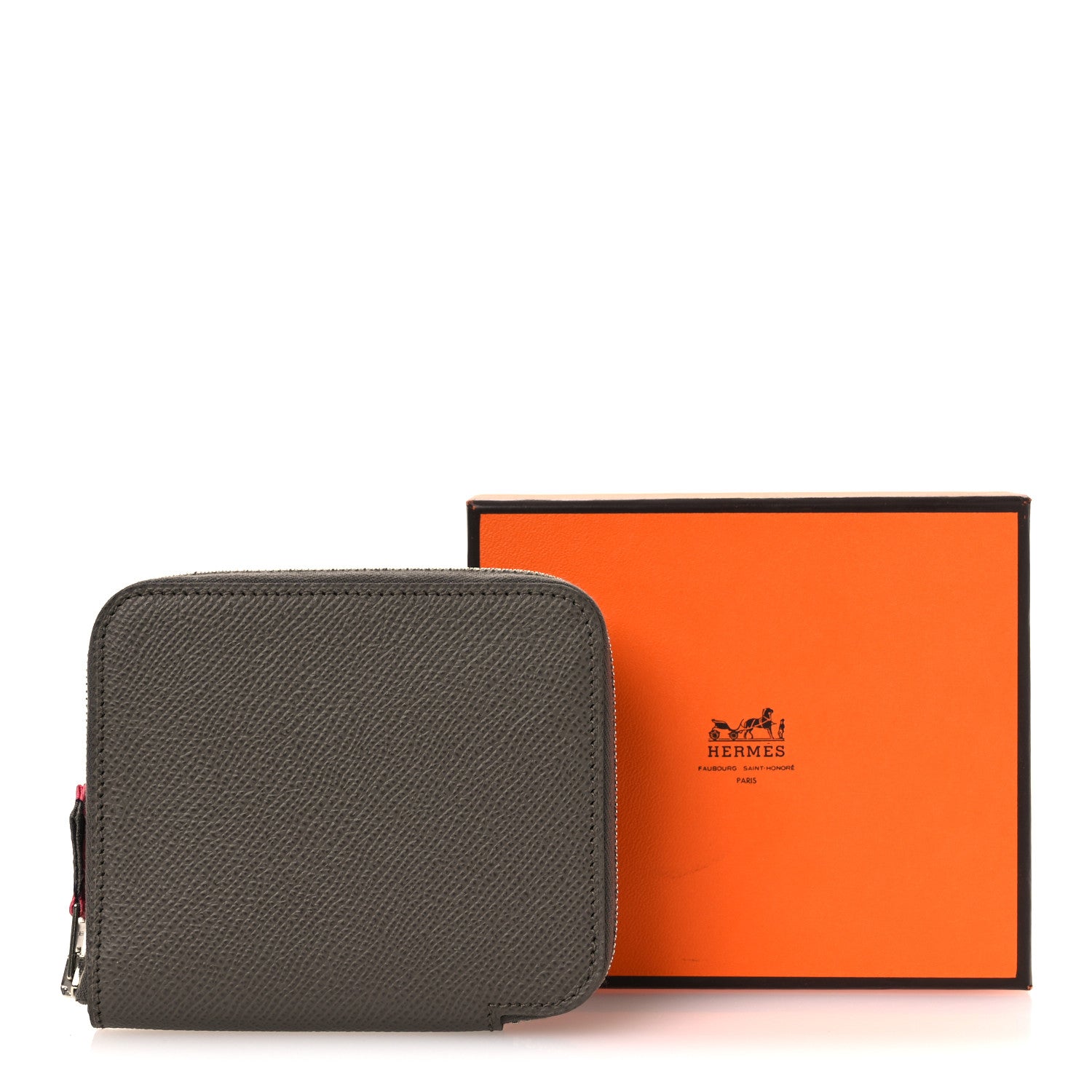 Hermes Epsom Silk'in Compact Wallet Etain 8 of 8