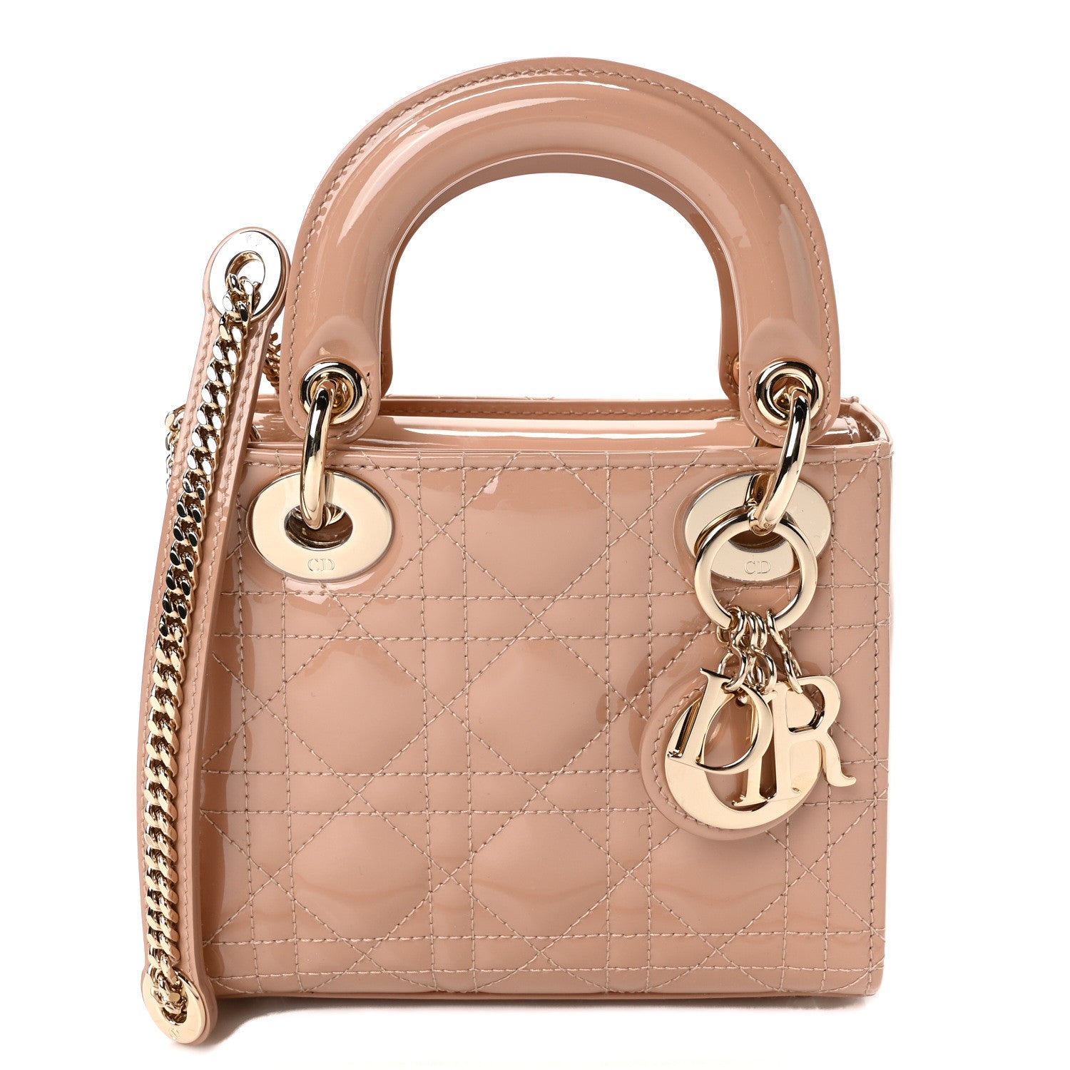 Christian Dior Patent Cannage Mini Lady Dior Light Pink 1 of 9