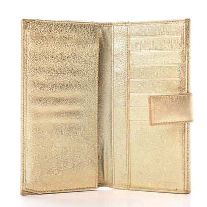 Saint Laurent Goatskin Studded Belle de Jour Long Wallet Gold 5 of 12