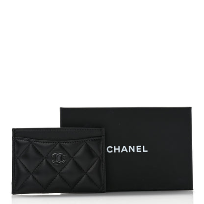 Chanel Lambskin Quilted Card Holder So Black 9 of 9