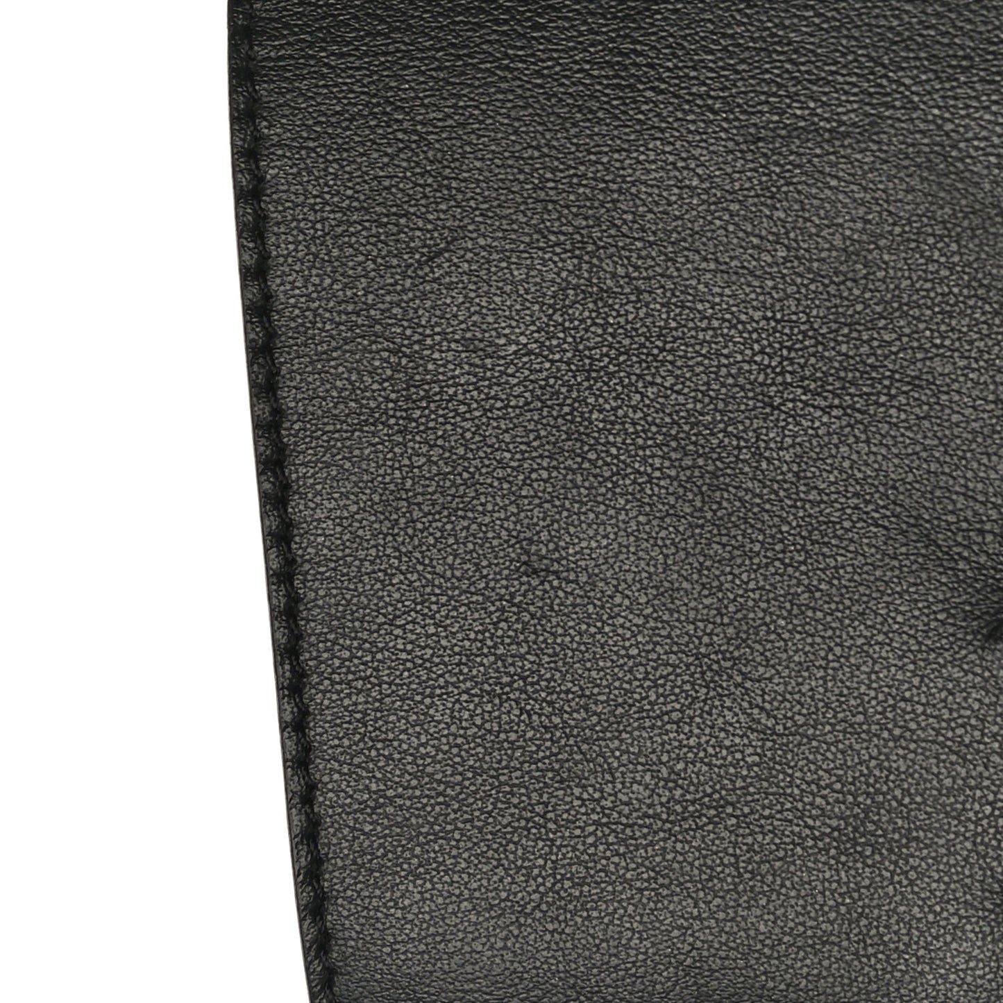 Calfskin Elastic Panel Card Case Black