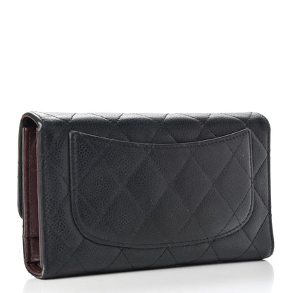 Chanel Caviar Quilted Large Flap Wallet Black 3 of 8
