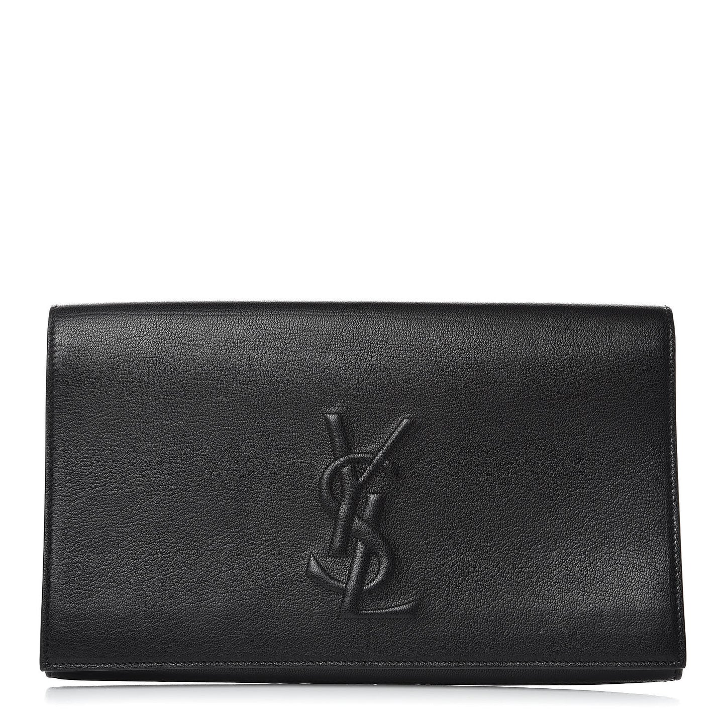 Calfskin Monogram Large Belle De Jour Clutch Black