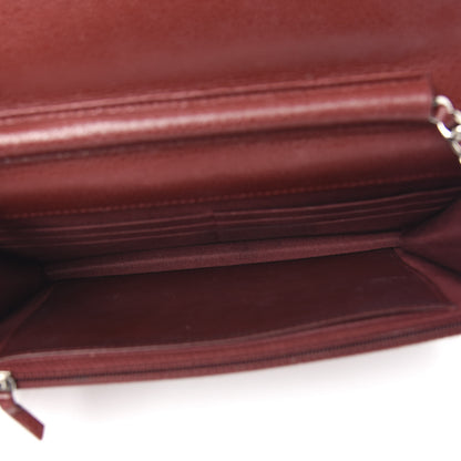 Chanel Caviar Quilted Wallet On Chain WOC Dark Red 4 of 15