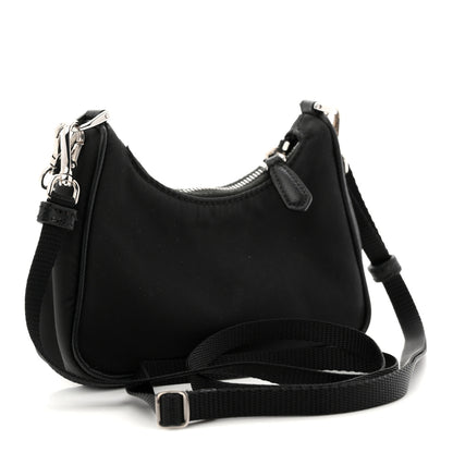 Prada Tessuto Nylon Mini Re-Edition 2000 Shoulder Bag Black 5 of 17